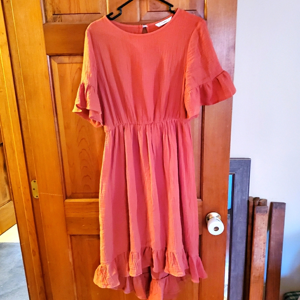 Ruffle High Low Dress